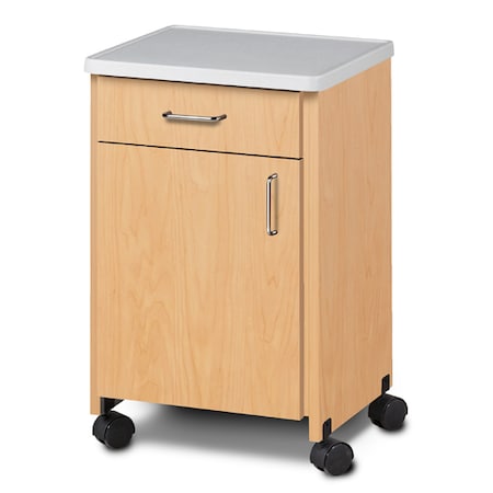 Mobile, Molded Top Bedside Cabinet, Maple
